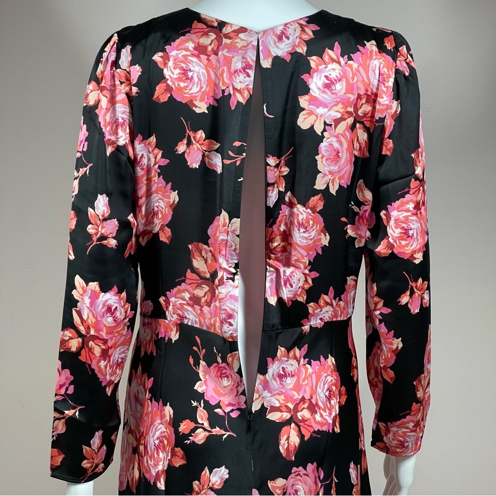 J.Crew Featherweight Satin Midi Dress in Midnight Rose - Picture 11 of 13
